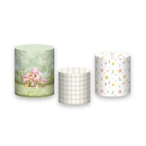 Trio de Capas de Cilindro - Floresta Suave com Cogumelos 003
