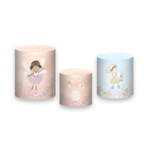 Trio de Capas de Cilindro - Mundo das Fadas Aquarela 012 Trio de Capas de Cilindro - Mundo das Fadas Aquarela 012