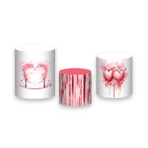 Trio de Capas de Cilindro - Namorados Chuva de Coração 067 Trio de Capas de Cilindro - Namorados Chuva de Coração 067