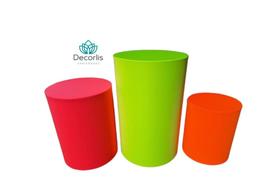 Trio de Capas de Cilindro NEONS Decoração de Festas