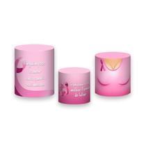 Trio de Capas de Cilindro - Outubro Rosa Degradê 009 Trio de Capas de Cilindro - Outubro Rosa Degradê 009