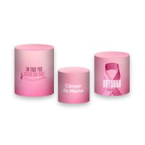 Trio de Capas de Cilindro - Outubro Rosa Laço Realista 011 Trio de Capas de Cilindro - Outubro Rosa Laço Realista 011