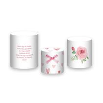 Trio de Capas de Cilindro - Santa e Flores Aquarela 011