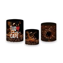 Trio de Capas de Cilindro - Tudo Fica Melhor Com Café 009 Trio de Capas de Cilindro - Tudo Fica Melhor Com Café 009