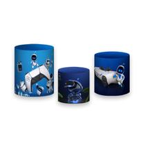 Trio de Capas de Cilindro - Video Game Controle Branco 012 Trio de Capas de Cilindro - Video Game Controle Branco 012