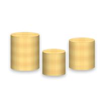 Trio de Capas de Cilindro - Xadrez Amarelo 029