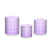 Trio de Capas de Cilindro - Xadrez Degradê Lilás 021 Trio de Capas de Cilindro - Xadrez Degradê Lilás 021