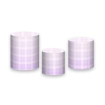 Trio de Capas de Cilindro - Xadrez Degradê Lilás Suave 020 Trio de Capas de Cilindro - Xadrez Degradê Lilás Suave 020