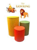 Trio De Capas para Cilindro Decoração da Sua FESTA TEMA REI LEÃO Trio De Capas para Cilindro Decoração da Sua FESTA TEMA REI LEÃO