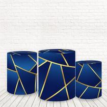 Trio De Capas Tecido Sublimado 3D Geométrico Fcc-450