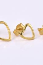 Trio De Corações Vazados Banhado Em Ouro 18k Trio De Corações Vazados Banhado Em Ouro 18k