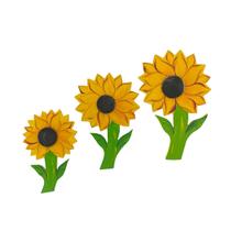 Trio De Girassol P Decorativo Artesanal Kit Decoração Quadro Parede Trio De Girassol P Decorativo Artesanal Kit Decoração Quadro Parede