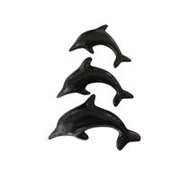Trio de Golfinho de Cerâmica Pendurar Parede Black Halloween Trio de Golfinho de Cerâmica Pendurar Parede Black Halloween