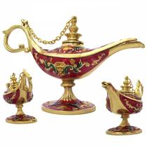 Trio de Lâmpadas Mágicas Aladim Vintage Vermelho Kit Decorativo em Metal Trio de Lâmpadas Mágicas Aladim Vintage Vermelho Kit Decorativo em Metal