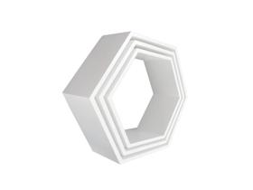 Trio de Nicho Colmeia Sextavado Hexagonal Branco Quarto De Bebê Mdf