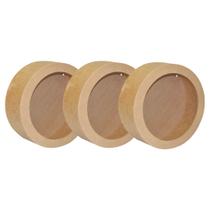Trio de Nicho Redondo Simples 23x10 Mdf Madeira Trio de Nicho Redondo Simples 23x10 Mdf Madeira