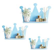 Trio de Nichos Coroa 3 Peças P M G - Decoração Quarto de Bebê - 130