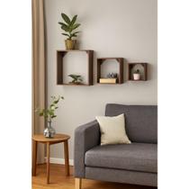 Trio de Nichos de Madeira Decoração Moderna para Escritório Organização e Estilo para Home Office Trio de Nichos de Madeira Decoração Moderna para Escritório Organização e Estilo para Home Office