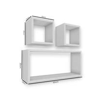 Trio de Nichos MDF Branco Trio de Nichos MDF Branco