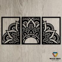 Trio de painéis Meia Mandala Orion