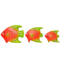 Trio De Peixes Cerâmica Decoração De Parede Jardim Trio De Peixes Cerâmica Decoração De Parede Jardim