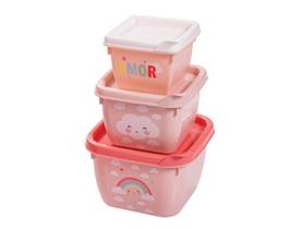 Trio de Potes Conect Arco Íris Plasútil