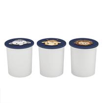 Trio de Potes Kit Higiene Bebê Lavável Safari Baby Nuvem Trio de Potes Kit Higiene Bebê Lavável Safari Baby Nuvem