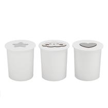 Trio de Potes Kit Higiene Bebê Quarto Lavável Nuvem Trio de Potes Kit Higiene Bebê Quarto Lavável Nuvem