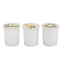 Trio de Potes Kit Higiene Bebê Quarto Lavável Patinhos Trio de Potes Kit Higiene Bebê Quarto Lavável Patinhos