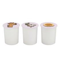 Trio de Potes Kit Higiene Bebê Quarto Lavável Safari Savana