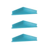 Trio De Prateleira De Canto 35 Cm Mdf - Varias Cores