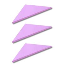 Trio De Prateleira De Canto 35 Cm Mdf - Varias Cores