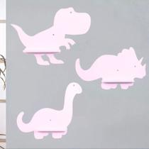 Trio De Prateleira Dinossauro Em MDF Para Decoração De Quarto- Lalu Enxovais