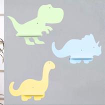 Trio De Prateleira Dinossauro Em MDF Para Decoração De Quarto- Lalu Enxovais