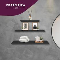 Trio de Prateleiras Preto Mdf 15 mm 605040x15 Decoração