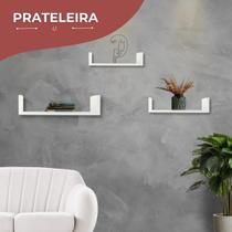 Trio De Prateleiras U Nicho Decorativo Para Sala Escritorio - KELAN