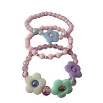 Trio de Pulseiras Infantil com Elástico Colorido Trio de Pulseiras Infantil com Elástico Colorido