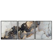 Trio de Quadros Decorativo Abstrato 50x70