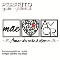 Trio de quadros decorativos em mdf preto vazado presente dia das mães para quarto e sala Trio de quadros decorativos em mdf preto vazado presente dia das mães para quarto e sala