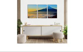 Trio De Quadros Decorativos monte fuji"