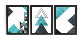 Trio De Quadros Lindos Formas Geometricas Dart Deco Sala