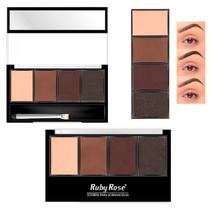 Trio De Sombras Marrons 1 Prime para Sobrancelhas Ruby Rose Trio De Sombras Marrons 1 Prime para Sobrancelhas Ruby Rose