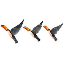 Trio De Tucano De Asa 3D Decoração De Casa Jardim Quintal Trio De Tucano De Asa 3D Decoração De Casa Jardim Quintal