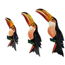 Trio De Tucano GG Quadro Decorativo Casa Jardim Varanda Sala
