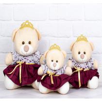 Trio de ursas princesa petit com renda 15/18/22