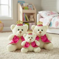 Trio De Ursinhas Princesa Para Nichos 20cm, 25cm E 30cm Trio De Ursinhas Princesa Para Nichos 20cm, 25cm E 30cm