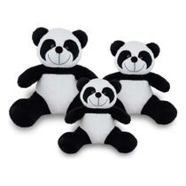 Trio De Ursinhos Panda Para Nichos 20cm, 25cm E 30cm