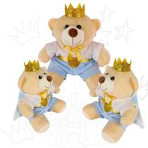 Trio De Ursinhos Para Nicho Pelúcias Menino Aviador Marinheiro Príncipe Bebe Presente Brinquedo Diversos Decorativo