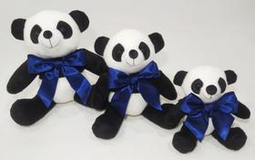 Trio De Urso Panda Pelúcia -decoração para Quarto e Nichos