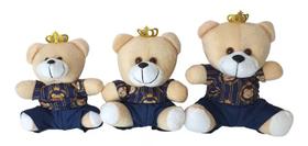 Trio De Urso Príncipe Decoração Para Nicho